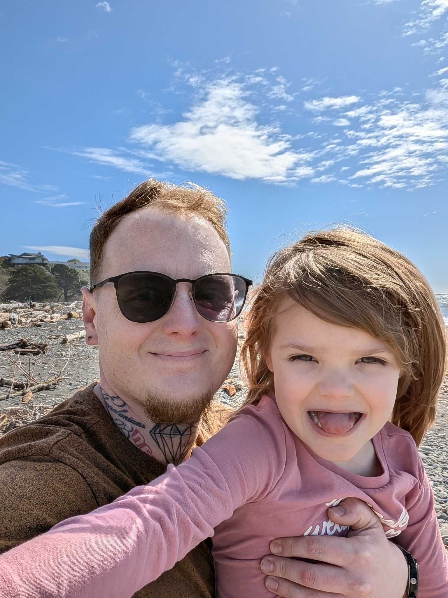 Brooks and his daughter